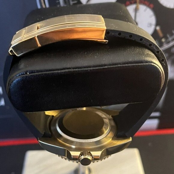 custom build seiko NH35 automatic movement - yellow "yacht-master" style mod - Picture 5 of 5